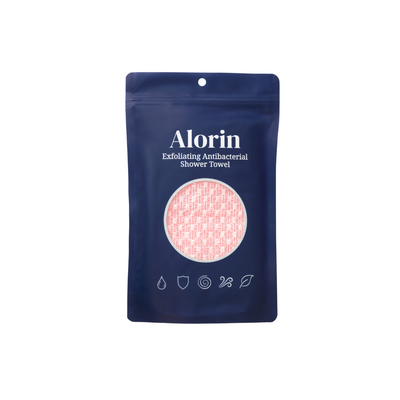 Alorin's Exfoliating Antibacterial Shower Towel