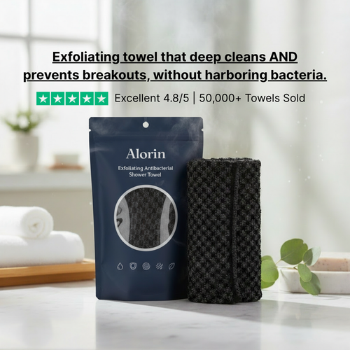 Alorin's Exfoliating Antibacterial Shower Towel